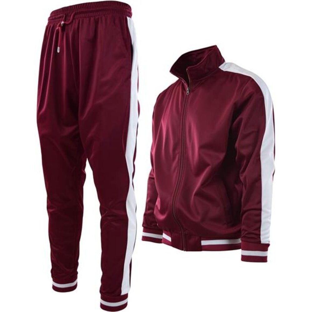 Mens Athletic 2 Piece Tracksuit Set